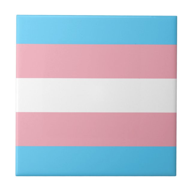 Flagga TransgenPride Kakelplatta (Framsidan)