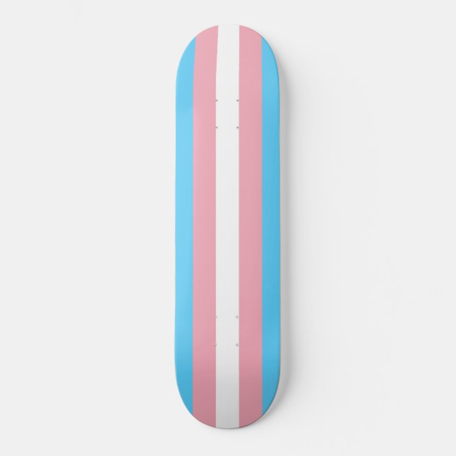 Flagga TransgenPride Mini Skateboard Bräda 18,5 Cm (Framsida)