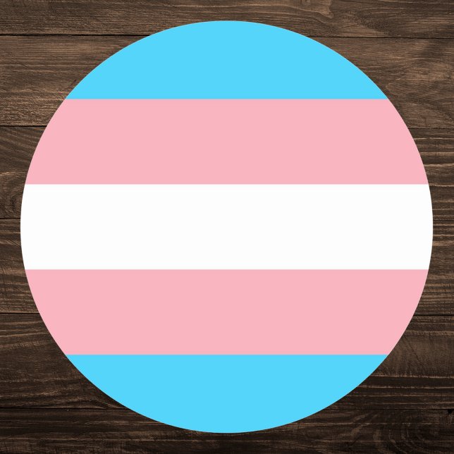 Flagga TransgenPride Runt Klistermärke (Skapare uppladdad)