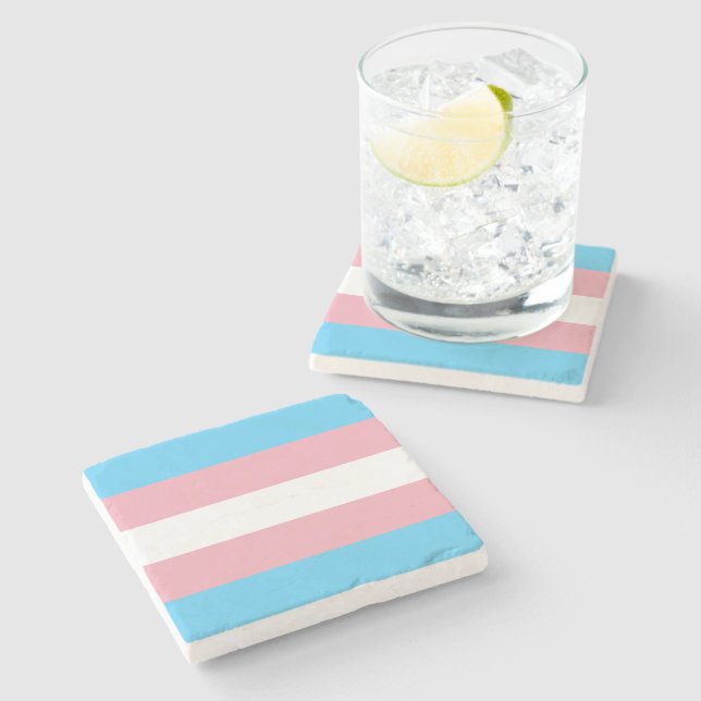 Flagga TransgenPride Stenunderlägg (Sidan)