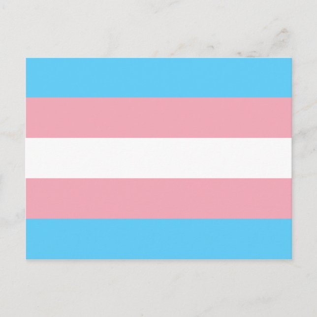 Flagga TransgenPride Vykort (Framsida)