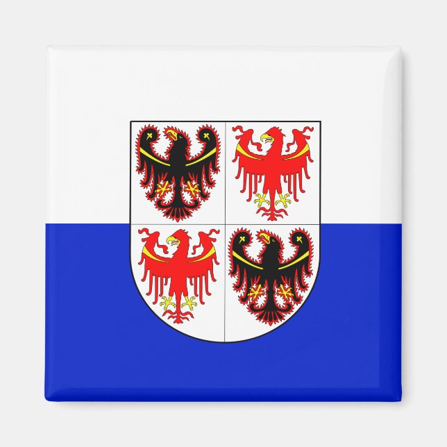 Flagga Trentino-Alto Adige (Italien) Magnet (Framsidan)