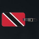 Flagga Trinidad och Tobago Bagagebricka<br><div class="desc">Trinidad och tobak flagga,  trinidad och tobak,  hamnen i Spanien,  Karibien,  kalypso,  soca,  Tobago Main Ridge Forest Reserve,  vulkaner,  flagga,  byar,  Nordamerika,  resor,  äventyr,  kultur,  katt,  djur,  Stilla havet,  vintage,  utforskning,  vandring,  Mor-Jorden,  miljövård,  naturvård,  vilda djur,  Trinidad,  tobak.</div>