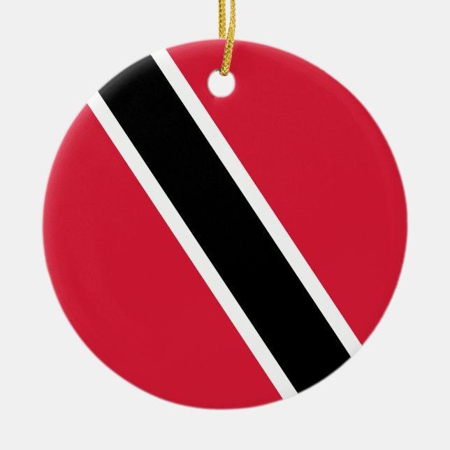 Flagga Trinidad och Tobago Julgransprydnad Keramik (Framsidan)