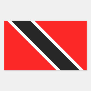 Flagga Trinidad och Tobago Rektangulärt Klistermärke