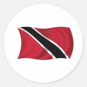 Flagga Trinidad och Tobago Runt Klistermärke