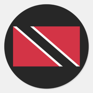 Flagga Trinidad och Tobago Runt Klistermärke