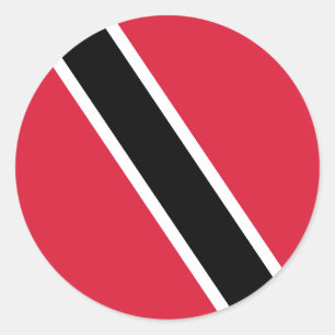 Flagga Trinidad och Tobago Runt Klistermärke