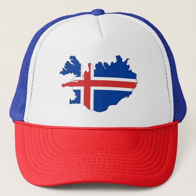 Flagga truckerkeps/Island Europa Keps (Framsida)
