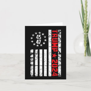 Flagga Trump 2024-45 47 Trump Betsy Ross Flagga Kort