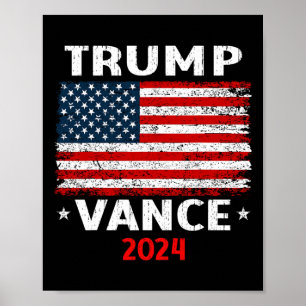 Flagga Trump Vance 2024 VP Vice President Poster