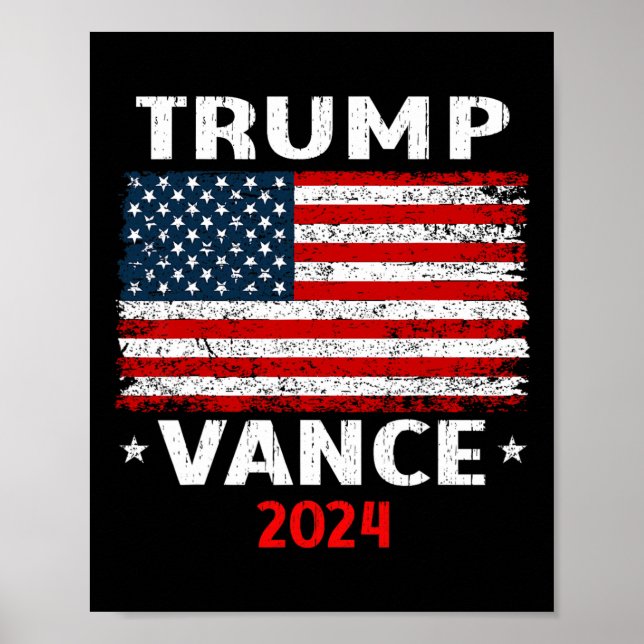 Flagga Trump Vance 2024 VP Vice President Poster (Framsidan)