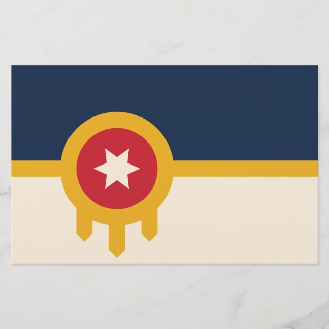 Flagga Tulsa (Oklahoma) Brevpapper (Framsida)