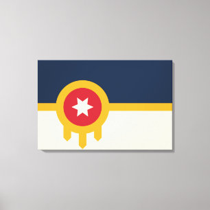 Flagga Tulsa (Oklahoma) Canvastryck