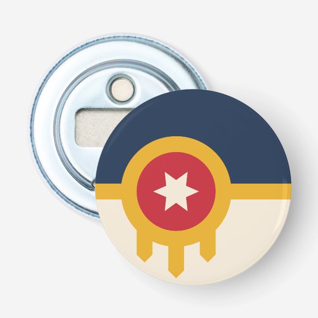 Flagga Tulsa, Oklahoma Flasköppnare (Framsidan)