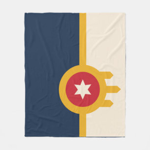 Flagga Tulsa, Oklahoma Fleecefilt