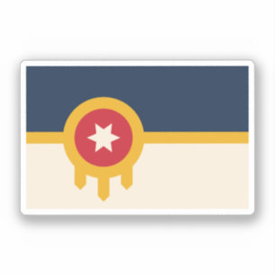 Flagga Tulsa, Oklahoma Klistermärken