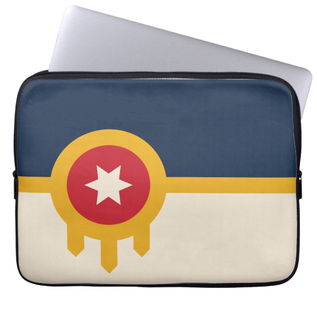 Flagga Tulsa, Oklahoma Laptop Fodral (Framsidan)