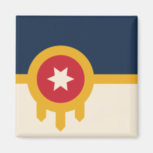 Flagga Tulsa (Oklahoma) Magnet