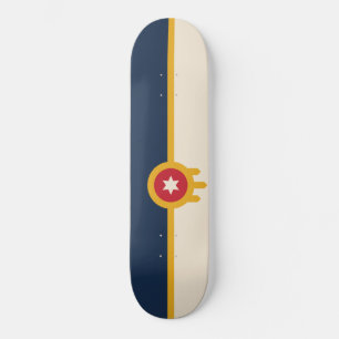 Flagga Tulsa (Oklahoma) Mini Skateboard Bräda 18,5 Cm