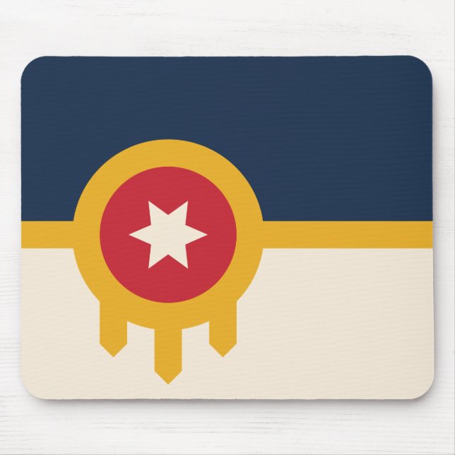 Flagga Tulsa (Oklahoma) Musmatta (Framsidan)