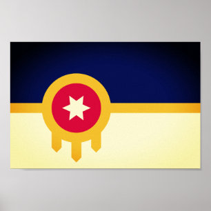 Flagga Tulsa, Oklahoma Poster