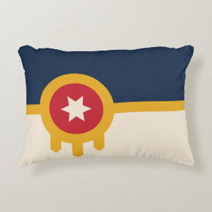 Flagga Tulsa, Oklahoma Prydnadskudde