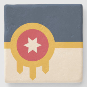 Flagga Tulsa (Oklahoma) Stenunderlägg