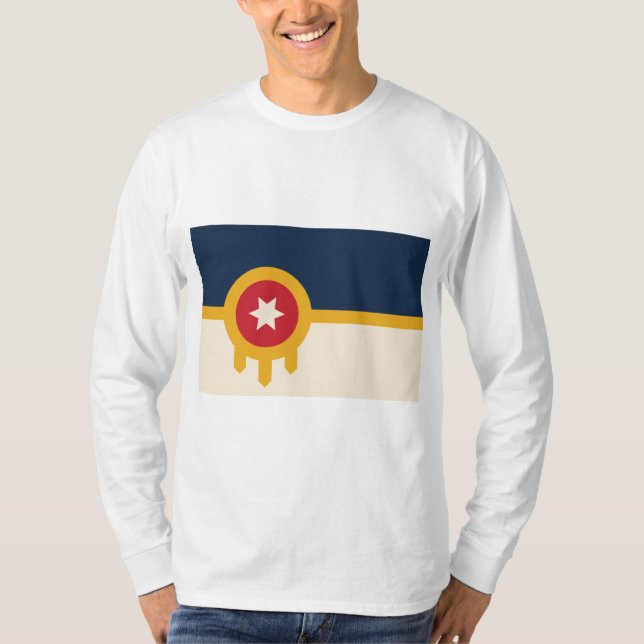 Flagga Tulsa (Oklahoma) T Shirt (Framsida)