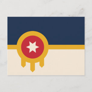 Flagga Tulsa (Oklahoma) Vykort