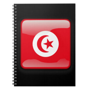 Flagga Tunisien Anteckningsbok Med Spiral