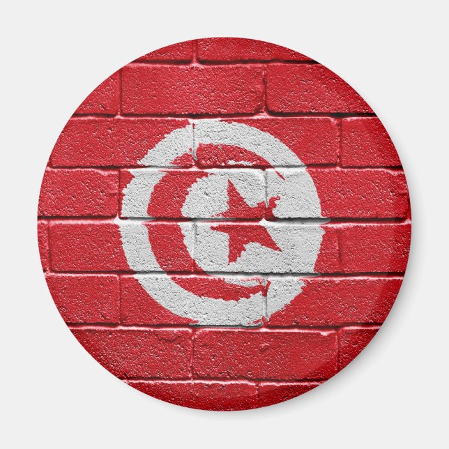 Flagga Tunisien Magnet (Framsidan)