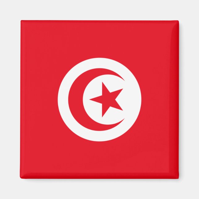 Flagga Tunisien Magnet (Framsidan)