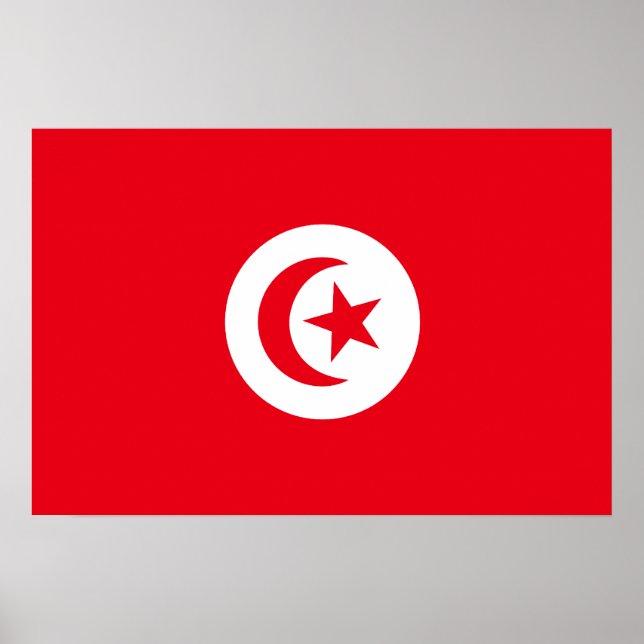 Flagga Tunisien Poster (Framsidan)