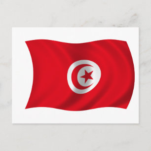 Flagga Tunisien Vykort