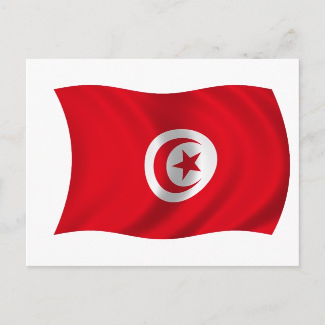 Flagga Tunisien Vykort (Framsida)