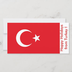 Flagga Turkiet, Glad helg från Turkiet Julkort