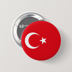 Flagga Turkiet Knapp