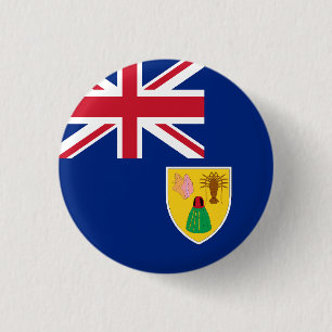Flagga Turks- och Caicosöarna Knapp