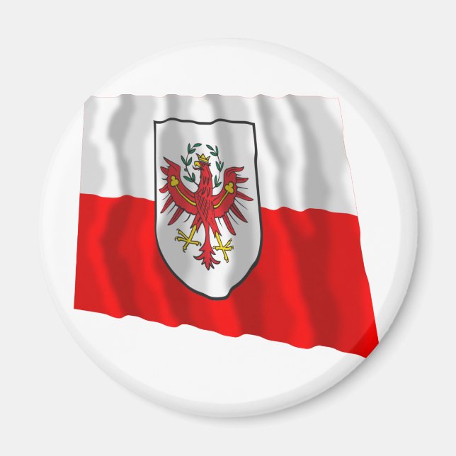 Flagga Tyrolen, Österrike Magnet (Framsidan)