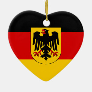 Flagga Tyskland - Bundesdienstflaggge Julgransprydnad Keramik