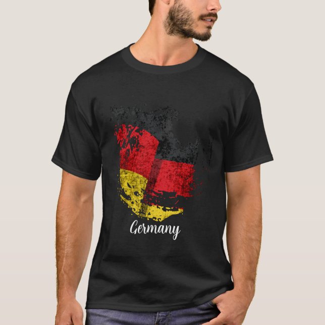 flagga Tyskland T Shirt (Framsida)