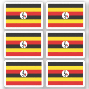 Flagga Uganda - en samling Klistermärken