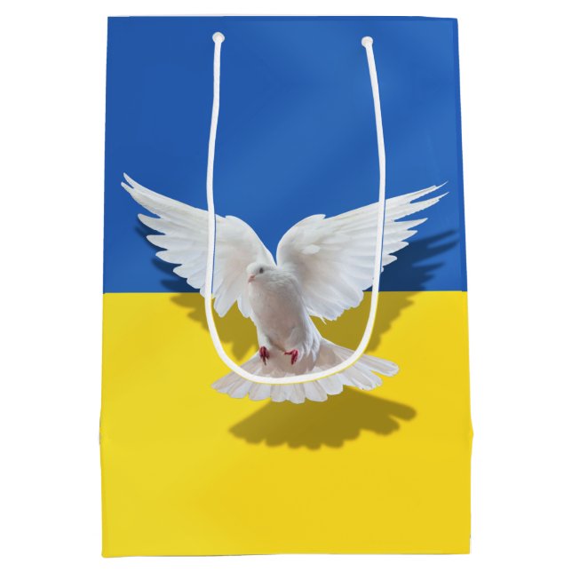 Flagga Ukraina - Dove of Peace - Freedom - Peace (Baksidan)