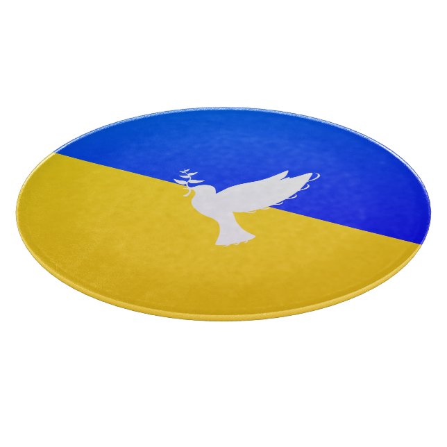Flagga Ukraina - Dove of Peace - Freedom - Peace (Hörn)