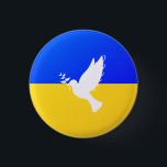Flagga Ukraina - Dove of Peace - Freedom - Peace  Knapp<br><div class="desc">Ukraina - Fred - Ukrainas Flagga - Frihetsstöd - Solidaritet - Starkt tillsammans - Frihetsegern! Låt oss världen till ett bättre ställe - alla tillsammans! En bättre värld börjar - beroende - behöver du också! Du kan överföra till 1 000 Zazzle-produkter. Ändra storlek och flytta eller ta bort och lägg...</div>