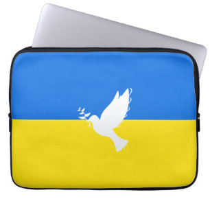 Flagga Ukraina - Dove of Peace - Freedom - Peace  Laptop Fodral