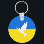 Flagga Ukraina - Dove of Peace - Freedom - Peace  Nyckelring<br><div class="desc">Ukraina - Fred - Ukrainas Flagga - Frihetsstöd - Solidaritet - Starkt tillsammans - Frihetsegern! Låt oss världen till ett bättre ställe - alla tillsammans! En bättre värld börjar - beroende - behöver du också! Du kan överföra till 1 000 Zazzle-produkter. Ändra storlek och flytta eller ta bort och lägg...</div>