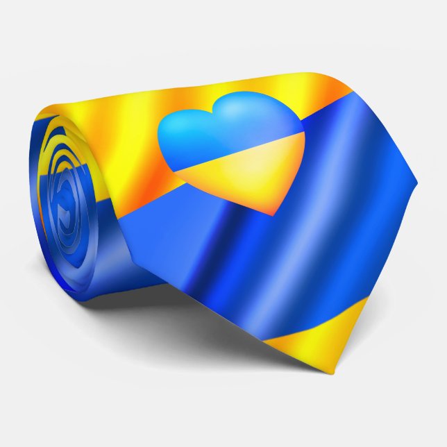 Flagga Ukraina - Fred - Frihet, Neck Tie Slips (Rullad)