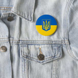 Flagga Ukraina Knapp
